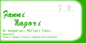 fanni magori business card